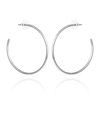 Vince Camuto Silver-Tone Large Open Hoop Earrings
