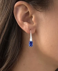 Dangling Earrings in Sterling Silver with Tanzanite