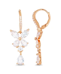Dangling Earrings 14K Gold or Rose Plated Sterling Silver