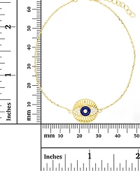 Evil Eye Anklet 14K Gold Plated or Sterling Silver