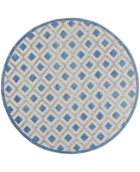 Nourison Home Aloha ALH26 5'3" x 5'3" Round Outdoor Area Rug