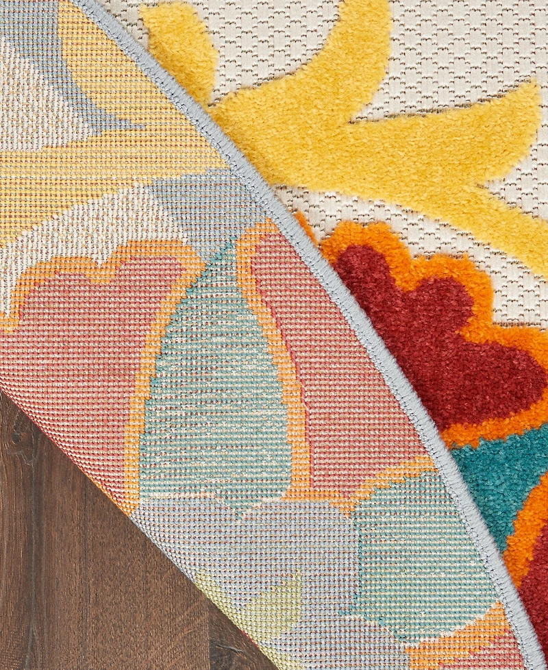 Nourison Home Aloha ALH17 4' x Round Outdoor Area Rug
