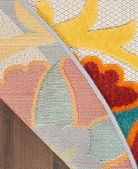 Nourison Home Aloha ALH17 4' x Round Outdoor Area Rug