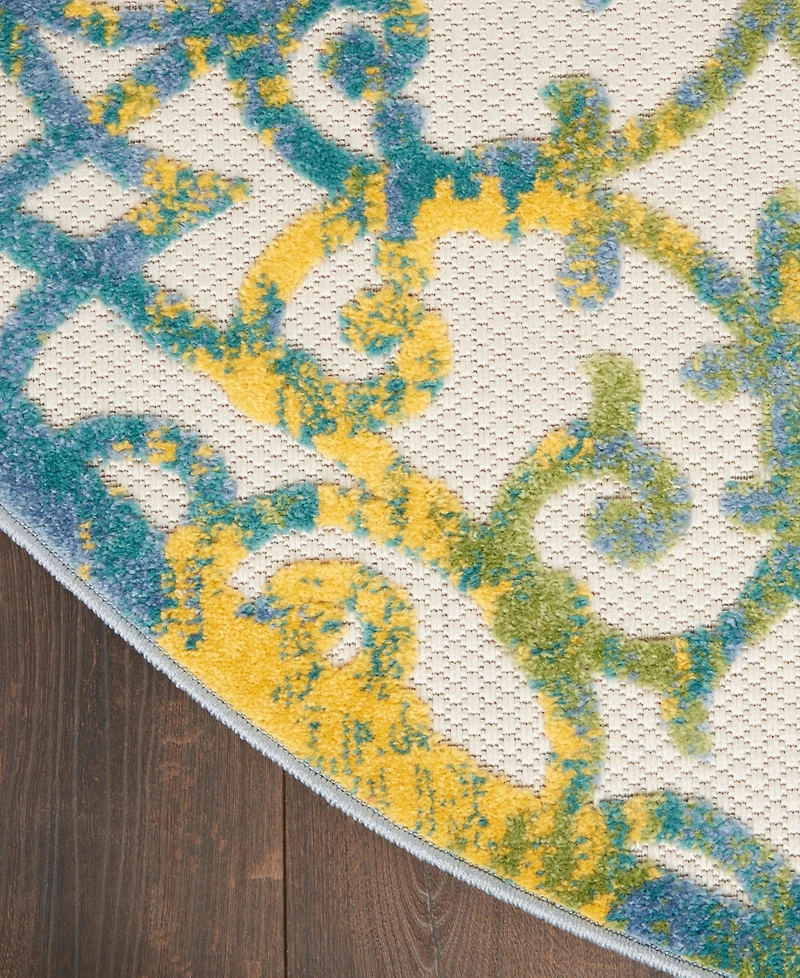 Nourison Home Aloha ALH21 7'10" x Round Outdoor Area Rug