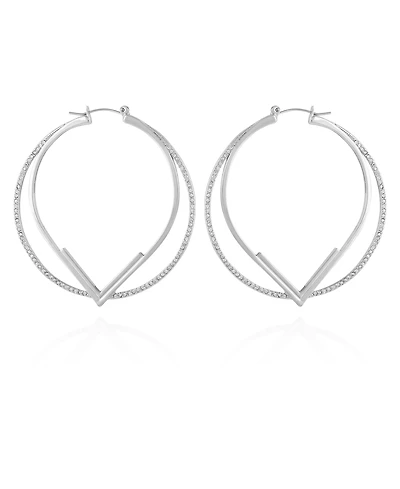 Vince Camuto Pave Hoop Earrings