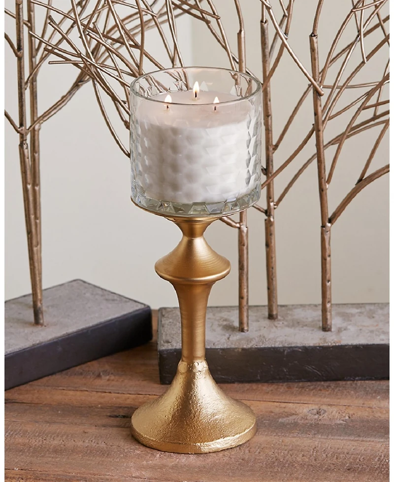 French Vanilla Fragrance Honeycomb Glass Jar Candle