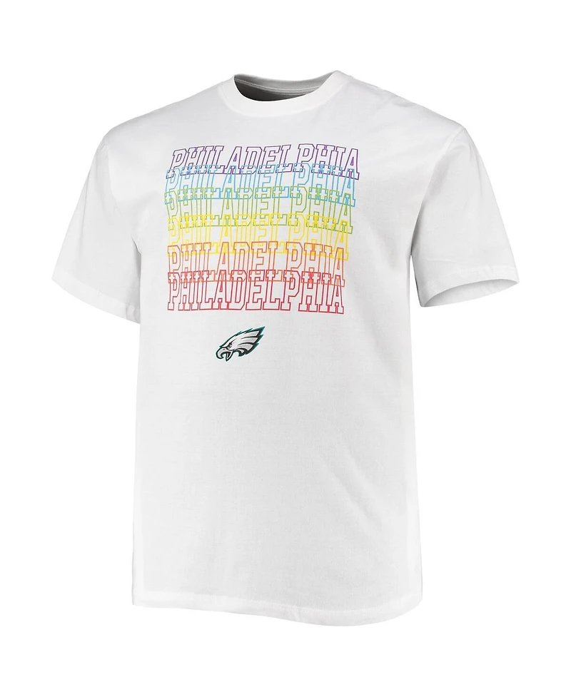 Men's Fanatics White Philadelphia Eagles Big and Tall City Pride T-shirt