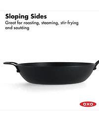 Oxo Obsidian Carbon Steel 12" Wok