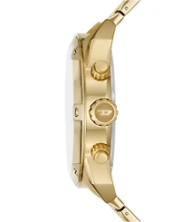 Diesel Men's Spiked Gold-Tone Stainless Steel Bracelet Watch, 49mm