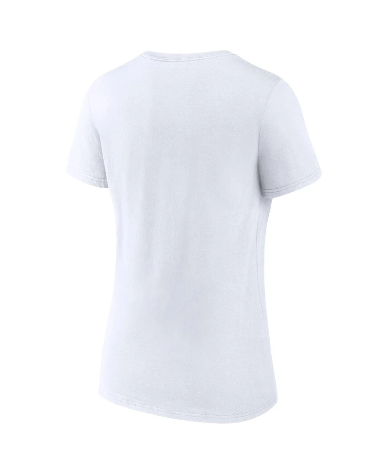 Women's Fanatics White Colorado Avalanche 2022 Western Conference Champions Locker Room V-Neck T-shirt