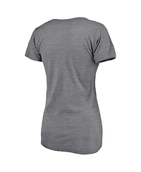 Women's Fanatics Heathered Gray Colorado Avalanche 2022 Western Conference Champions Line Shift V-Neck T-shirt