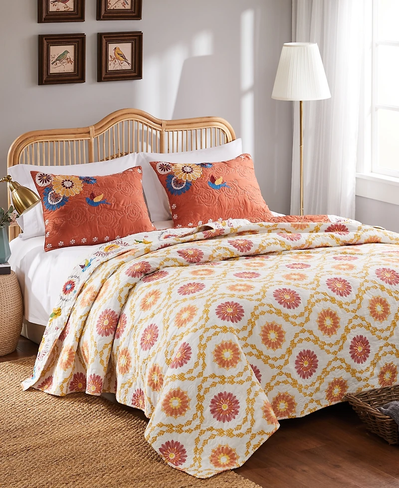 Greenland Home Fashions Topanga 3-Pc. Quilt Set, King