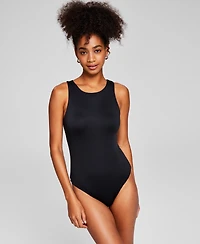 And Now This Women's Sleeveless Front-Lined High Neck Bodysuit