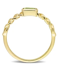 Citrine (1/3 ct. t.w.) Link Ring 10k Yellow Gold