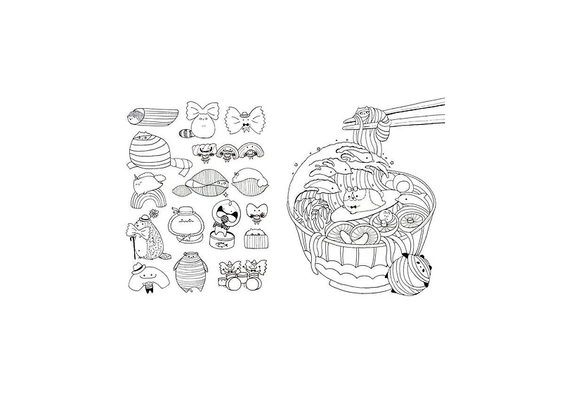 A Million Kawaii Cuties: The Sweetest Things to Color by Lulu Mayo