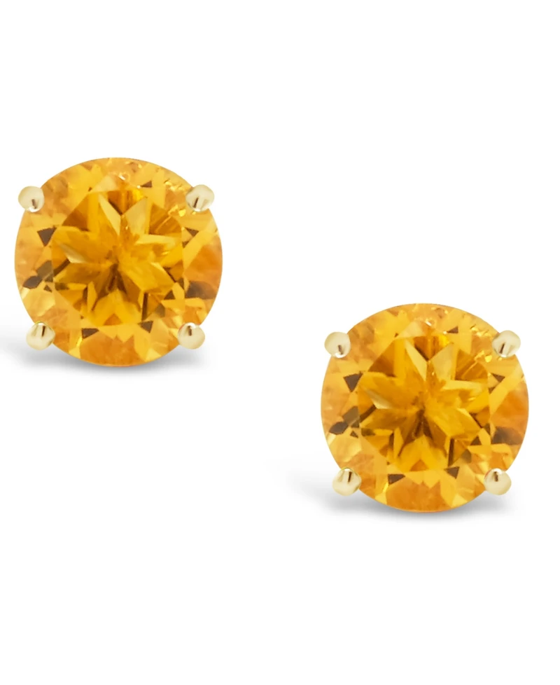 Citrine (7/8 ct. t.w.) Stud Earrings in 14K Yellow Gold