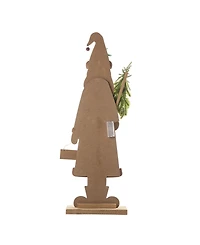 Glitzhome 36" Lighted Wooden Santa Porch Decor