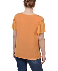 Women's Studded Top with Mesh Details