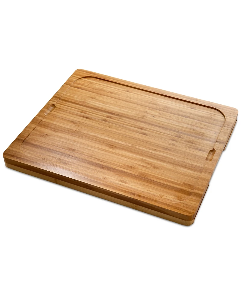 Seville Classics Bamboo Cutting Board & Flexible Food Mats Set
