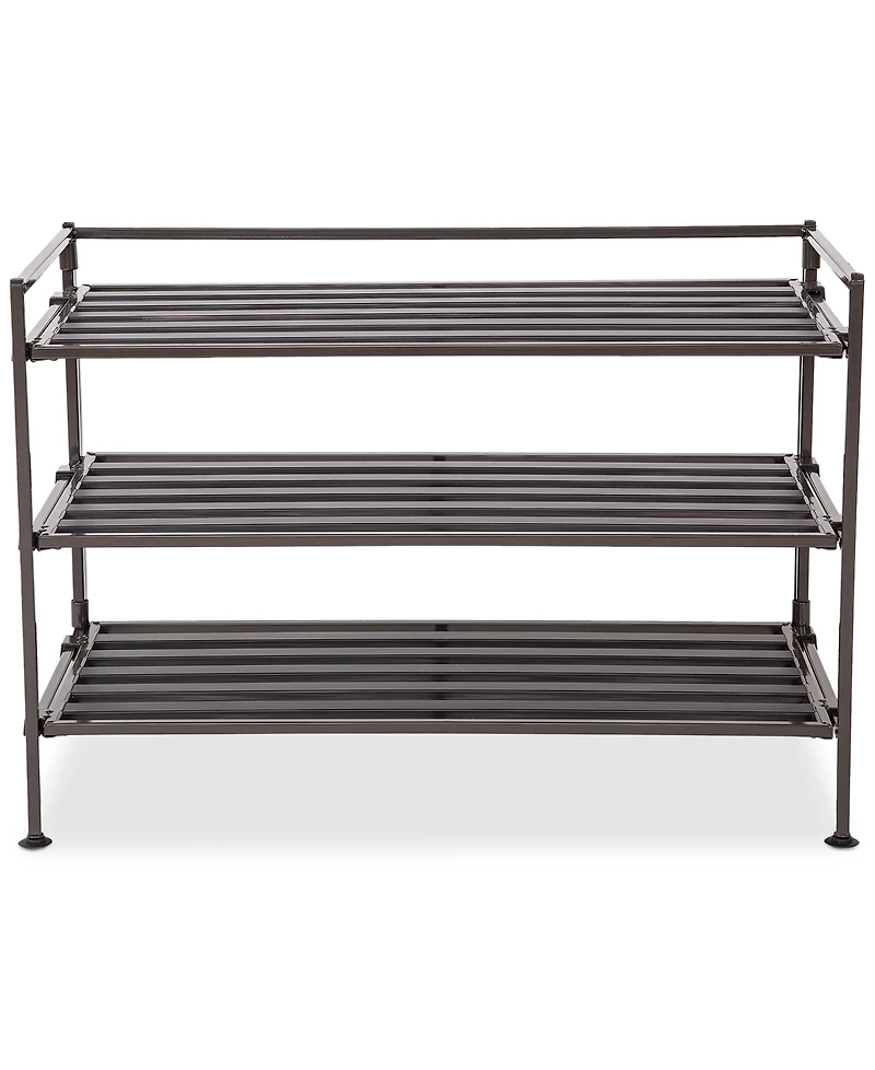 Seville Classics 3-Tier Resin Slatted Shoe Rack