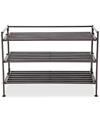 Seville Classics 3-Tier Resin Slatted Shoe Rack