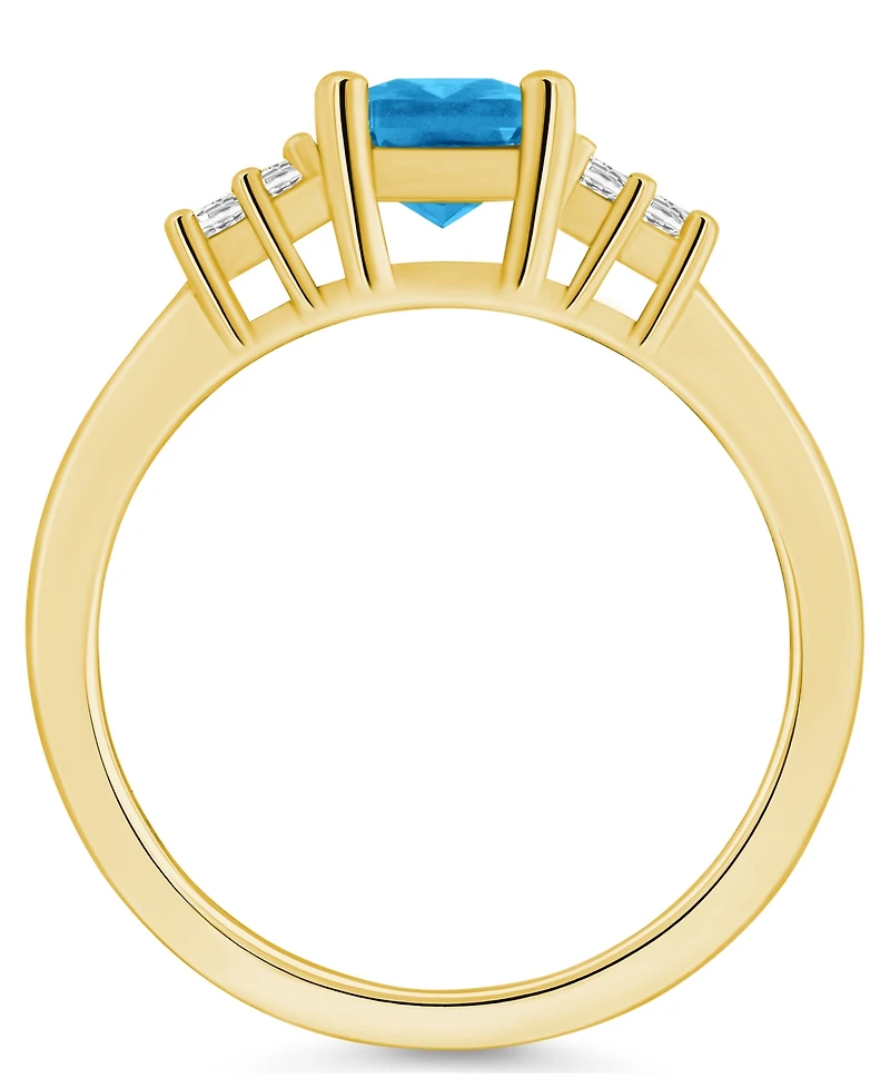 Gemstone and Diamond (1/5 ct. t.w.) Ring 14k Gold