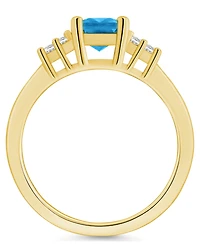 Gemstone and Diamond (1/5 ct. t.w.) Ring 14k Gold