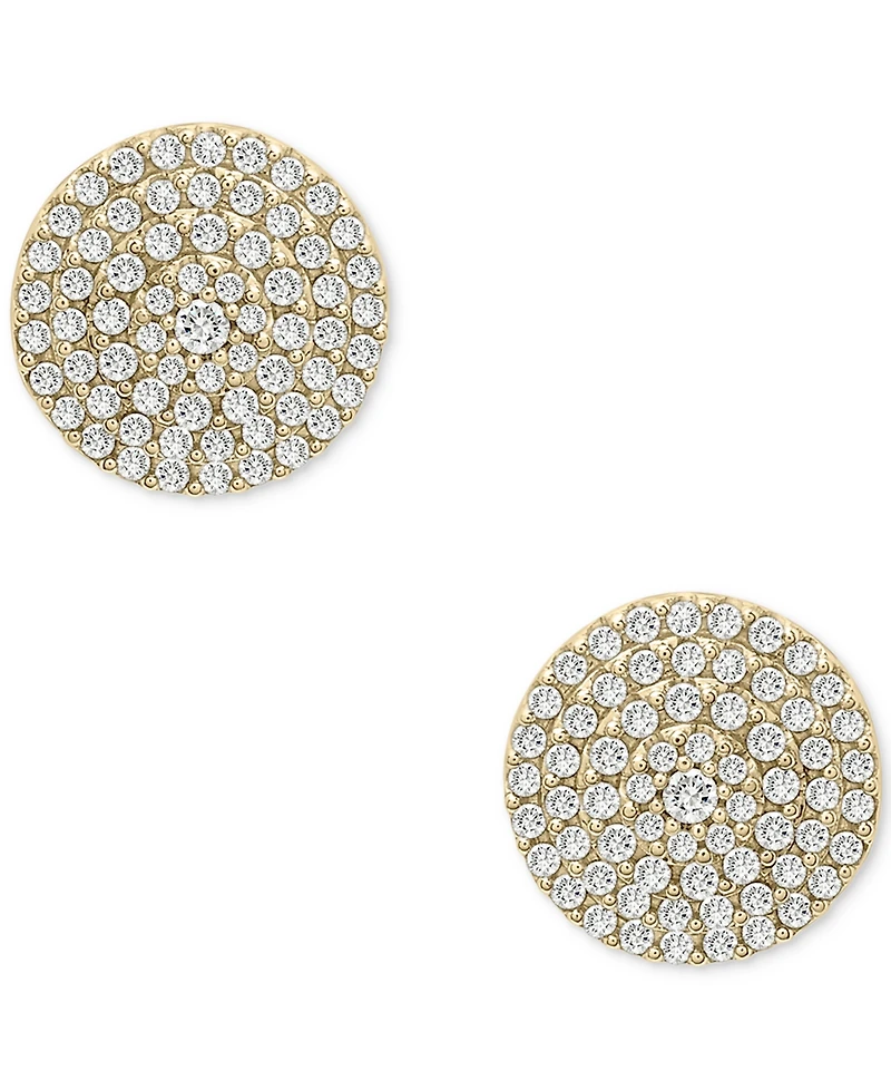Wrapped in Love Diamond Circle Stud Earrings (1/2 ct. t.w.) in 14k Gold, Created for Macy's