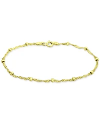 Giani Bernini Beaded Singapore Link Chain Bracelet in 18k Gold-Plated Sterling Silver, Created for Macy's