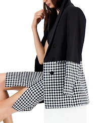 Tahari Asl Women's Houndstooth Colorblocked Jacket