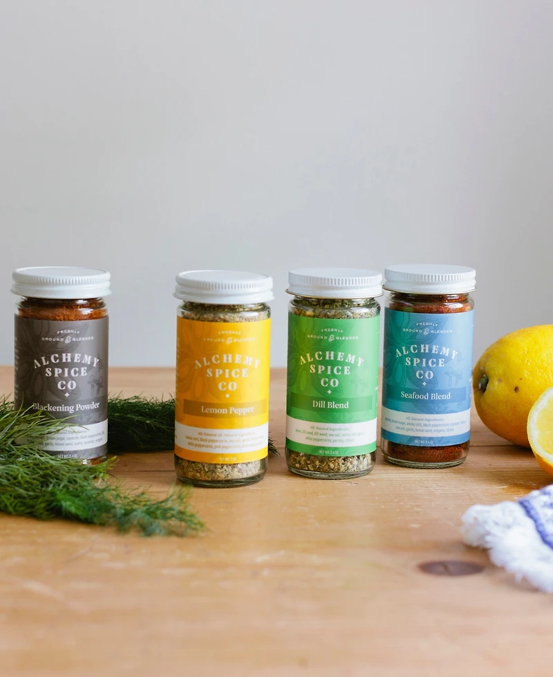 Alchemy Spice Fish Seafood Spice Blend Collection Gift Set, 4 Piece