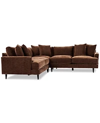 Closeout! Mariyah 3-Pc. Fabric Sectional, Created for Macy's