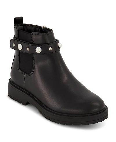 Marc Fisher Little Girls Ankle Strap Zipper Chelsea Boots