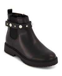 Marc Fisher Little Girls Ankle Strap Zipper Chelsea Boots