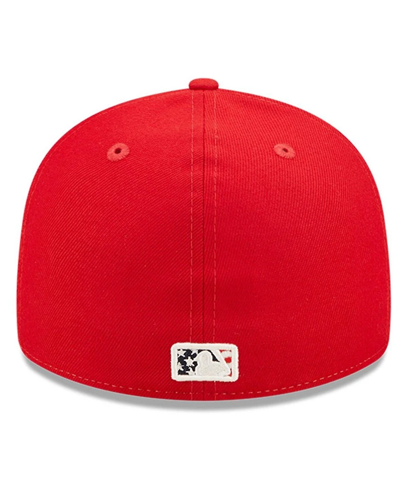 Men's New Era Red Oakland Athletics 2022 4th of July Low Profile 59FIFTY Fitted Hat