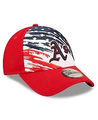 Men's New Era Red Oakland Athletics 2022 4th of July 9FORTY Snapback Adjustable Hat
