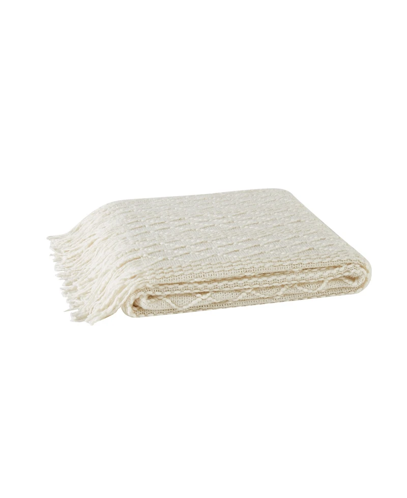 Brooklyn Loom Woven Texture Solid Cool Throw, 60" x 50"