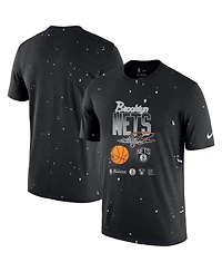 Men's Nike Black Brooklyn Nets Courtside Splatter T-shirt