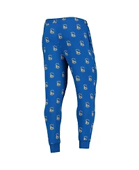 Men's The Wild Collective Royal Golden State Warriors Allover Logo Jogger Pants