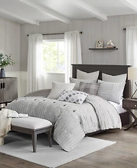 Madison Park Signature Essence Clipped Jacquard 9-Pc.Comforter Set, Queen