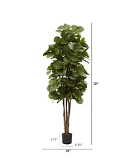Nearly Natural 6' Fiddle Leaf Fig Tree