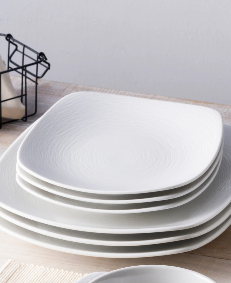 Noritake Swirl Square Salad Plates, Set of 4