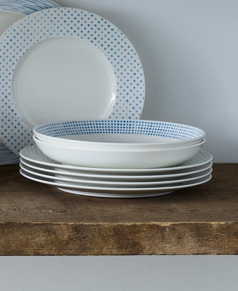 Noritake Hammock "Dots" Dinner Bowls, Set of 4