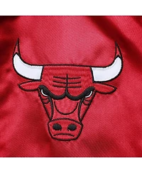 Women's Mitchell & Ness Red Chicago Bulls Hardwood Classics Raglan Satin Full-Snap Jacket