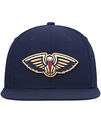 Men's Mitchell & Ness Navy New Orleans Pelicans Ground 2.0 Snapback Hat