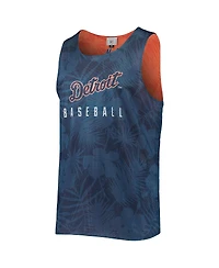 Men's Foco Navy Detroit Tigers Floral Reversible Mesh Tank Top