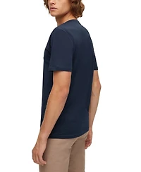 Boss by Hugo Men's Rubber-Print Cotton-Jersey T-Shirt