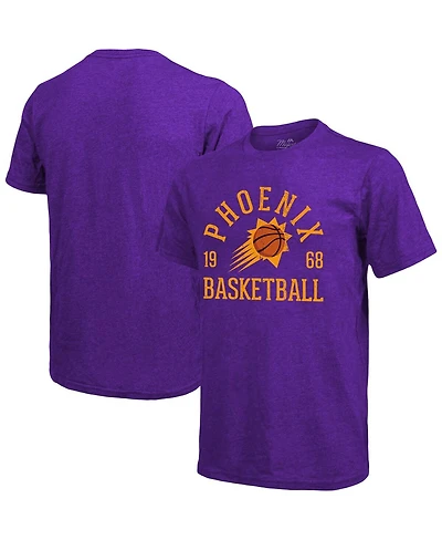 Men's Majestic Threads Heathered Purple Phoenix Suns Ball Hog Tri-Blend T-shirt