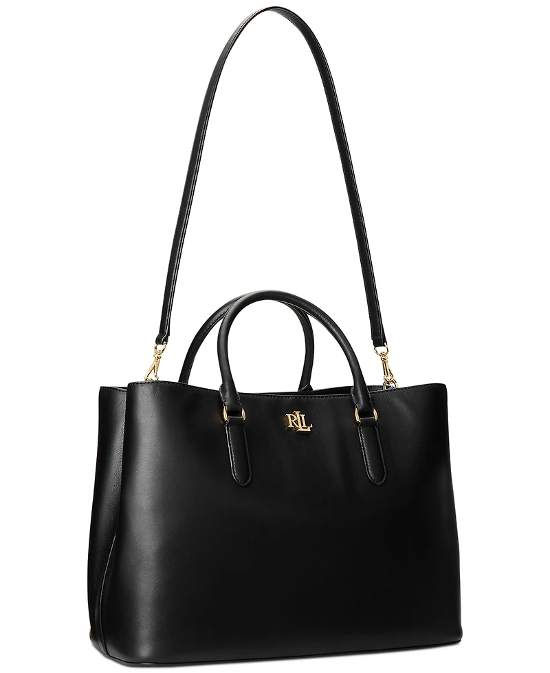 Lauren Ralph Women's Full-Grain Smooth Leather Large Marcy Satchel