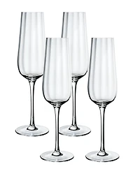 Villeroy & Boch Rose Garden Flute Glass, Set of 4